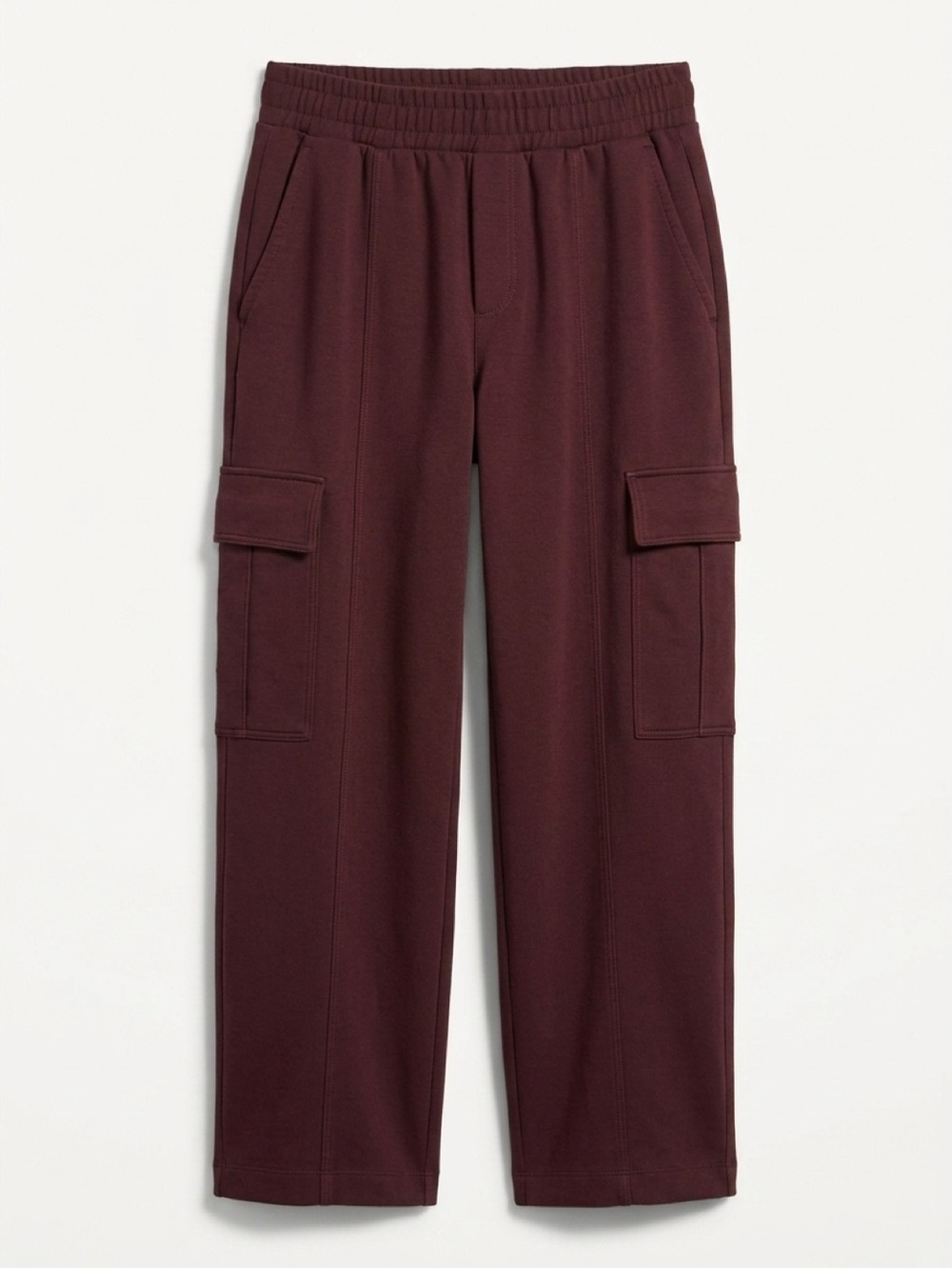 Old Navy Men's Cargo Sweatpants in Deep Burgundy